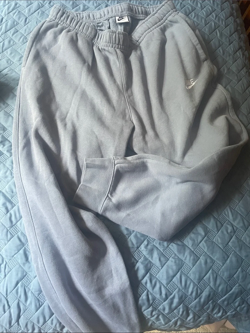 Nike Women’s Blue Fleece Joggers with Swoosh